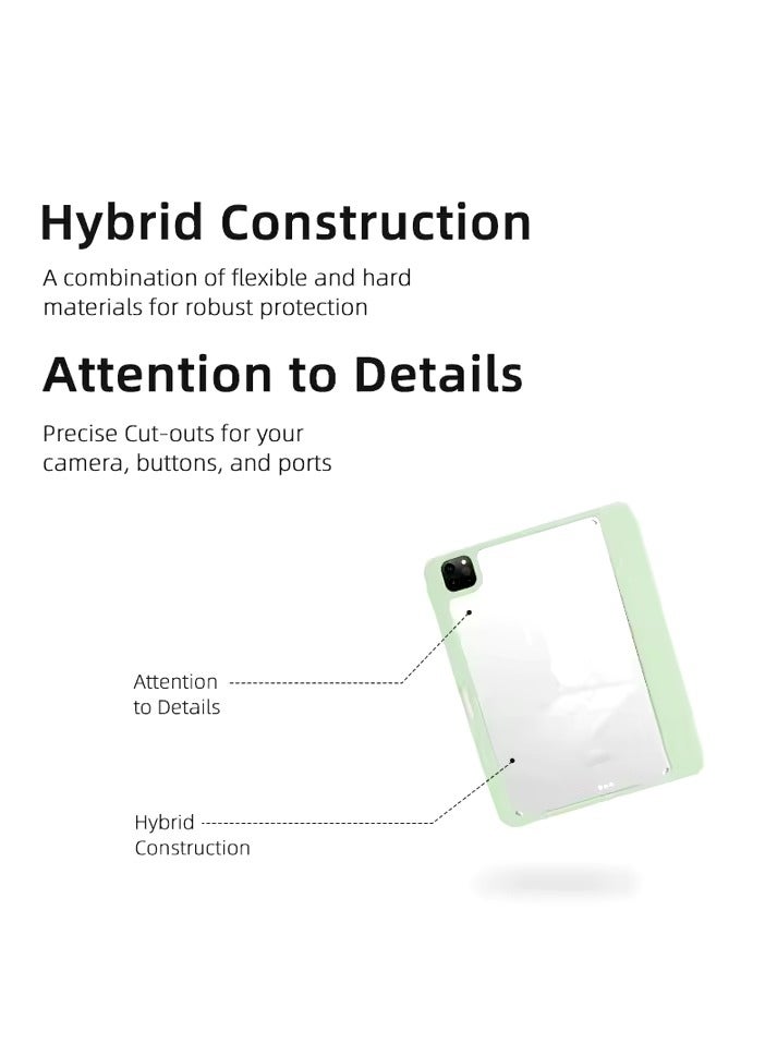 Arabest Slim Smart Folio Stand Case with Pencil Slot and Clear Back Cover for iPad Air 13 inch 2024, Auto Sleep/Wake Function. - Image 3