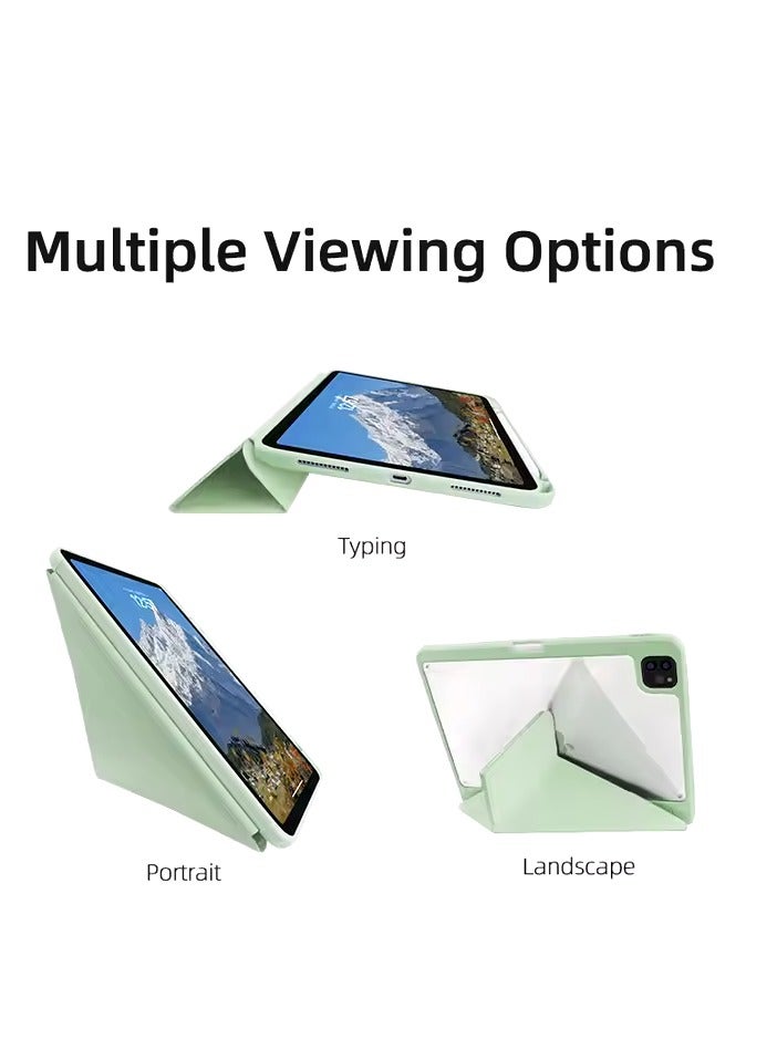 Arabest Slim Smart Folio Stand Case with Pencil Slot and Clear Back Cover for iPad Air 13 inch 2024, Auto Sleep/Wake Function. - Image 2