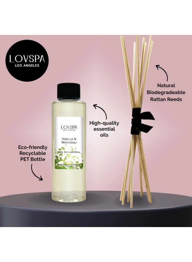 LOVSPA Vanilla & Patchouli Diffuser Oil - Luxury Essential Oils for Diffuser Refill & Air Freshener Room Spray - Long-Lasting & Natural Home Fragrance, Scented Oil for Diffusers, USA Made, 4oz - Image 2