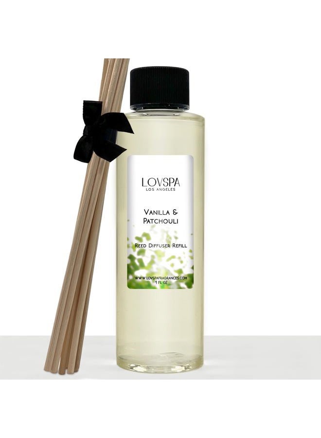 LOVSPA Vanilla & Patchouli Diffuser Oil - Luxury Essential Oils for Diffuser Refill & Air Freshener Room Spray - Long-Lasting & Natural Home Fragrance, Scented Oil for Diffusers, USA Made, 4oz - Image 1