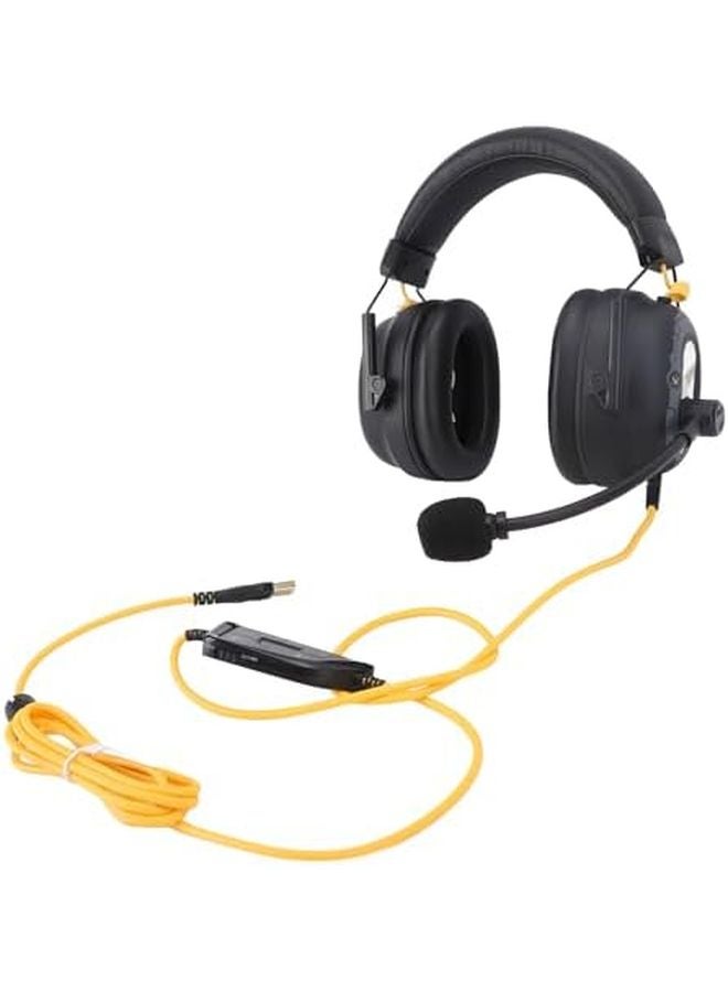 SUNGOOYUE HiFi Surround Sound USB Gaming Headphones Lightweight Over Ear Black - Image 2