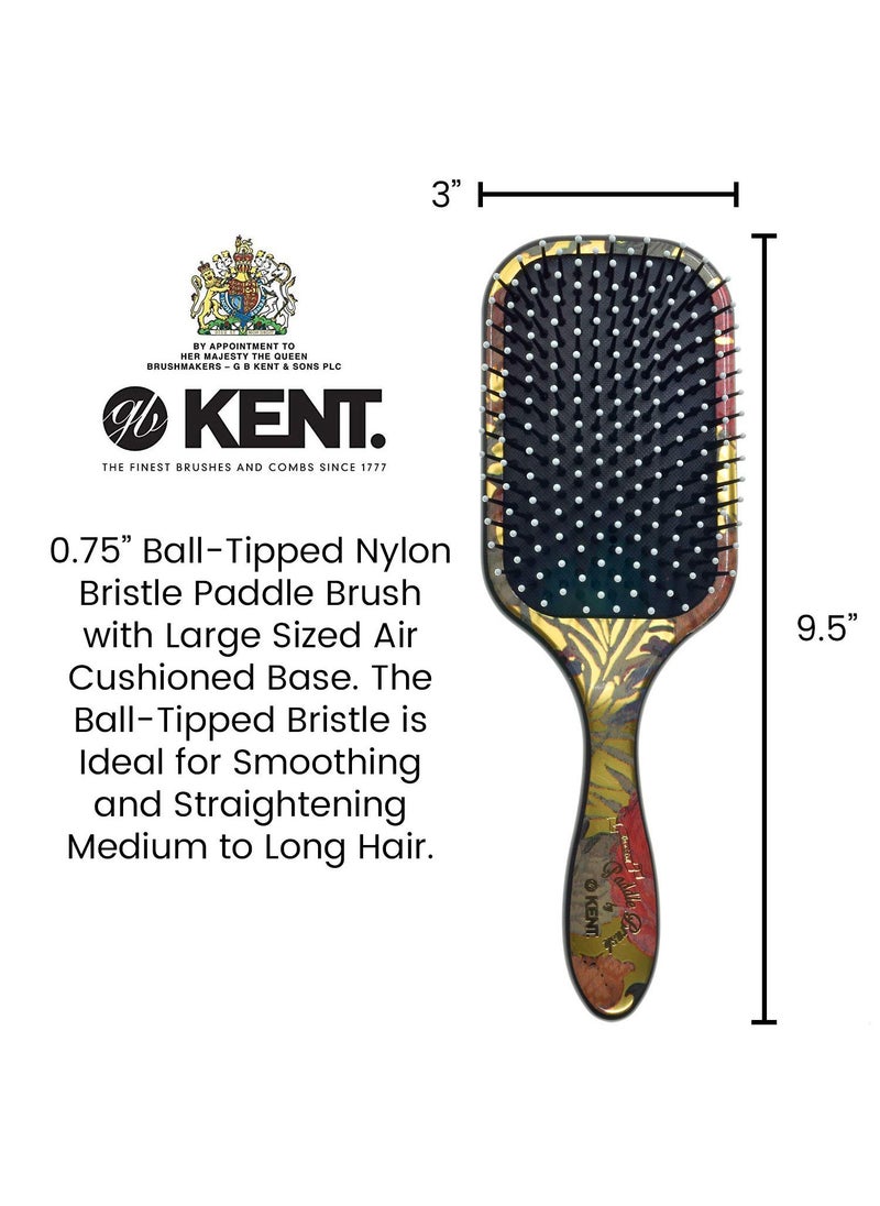 Kent Brushes - Kent Large Paddle Cushioned Hair Brush - Grooming, Detangling, & Smoothing Floral Print - Best Everyday Brush For Medium to Long Hair (LPB1) - Image 1