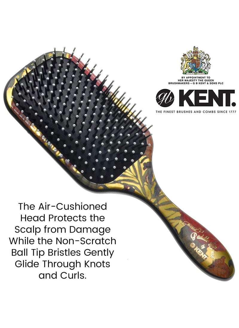 Kent Brushes - Kent Large Paddle Cushioned Hair Brush - Grooming, Detangling, & Smoothing Floral Print - Best Everyday Brush For Medium to Long Hair (LPB1) - Image 1