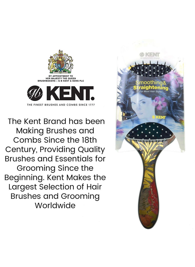 Kent Brushes - Kent Large Paddle Cushioned Hair Brush - Grooming, Detangling, & Smoothing Floral Print - Best Everyday Brush For Medium to Long Hair (LPB1) - Image 1