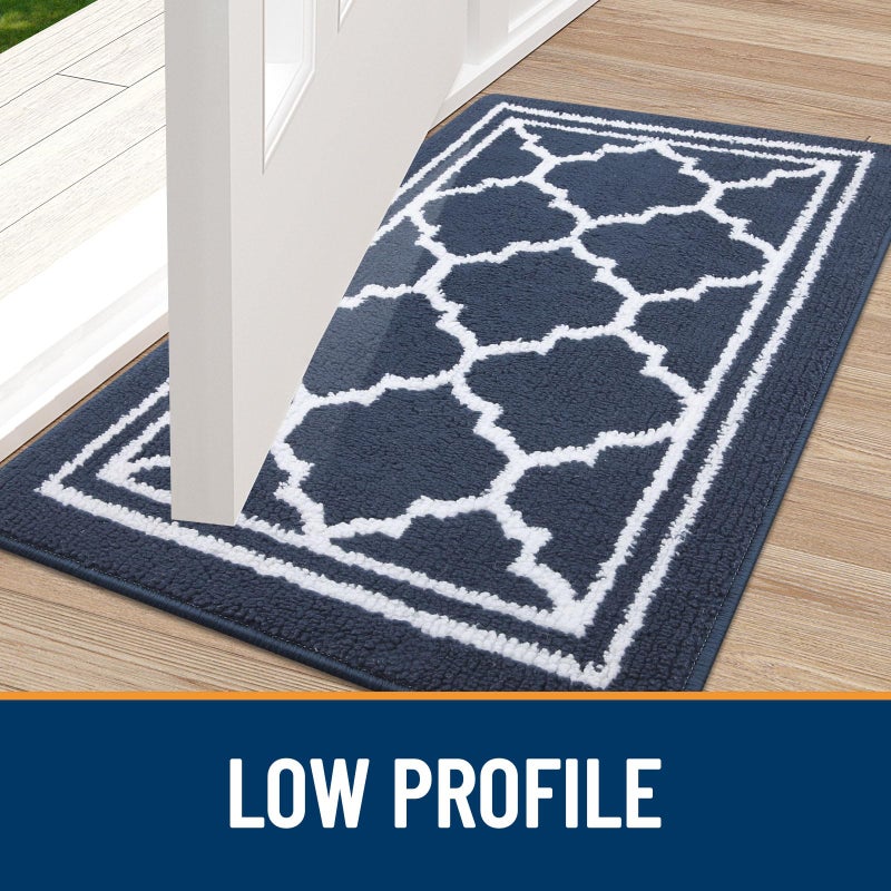 Buganda Indoor Door Mat, Dirt-Resistant and Absorbent Doormat, Anti-Slip, Low Profile Floor Mats for Inside Entryway, Front, and Back Door Entrance (32x20 Inches, Navy Blue) - Image 3