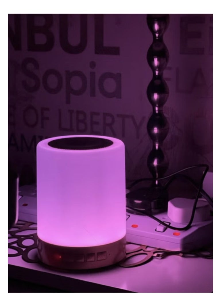 Multi-Color Table Lamp Touch Lamp Portable  Bluetooth Speaker - Home Audio Gift for Children and Friends