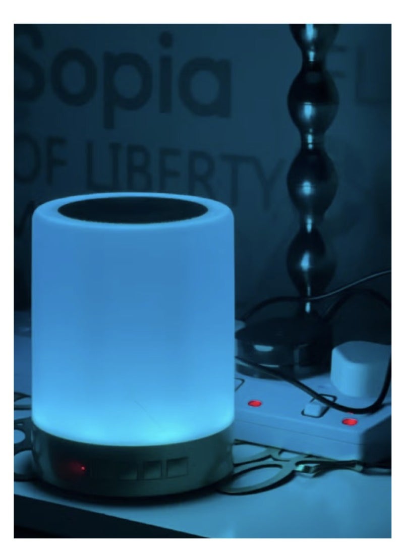 Multi-Color Table Lamp Touch Lamp Portable  Bluetooth Speaker - Home Audio Gift for Children and Friends