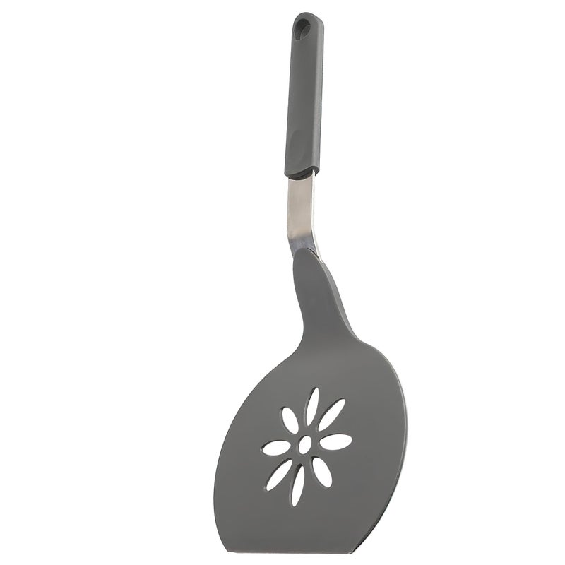 Homi Styles Jumbo Nylon Pancake Spatula | Wide Spatulas Non-Stick Slotted Blade Floral Cut-Out Design - Great for Pancake Flipper  Egg Pancake Turner | 15 x 6.5 Inches extra Large Spatula Gray (Grey) - Image 4