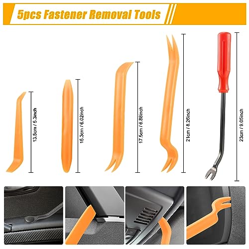 Uolor 1240Pcs Car Push Retainer Clips & Auto Fasteners Kit - 32 Most Popular Sizes Nylon Bumper Fender Rivets with 10 Cable Ties and Fasteners Remover for Toyota GM Ford Honda Chevy - Image 4