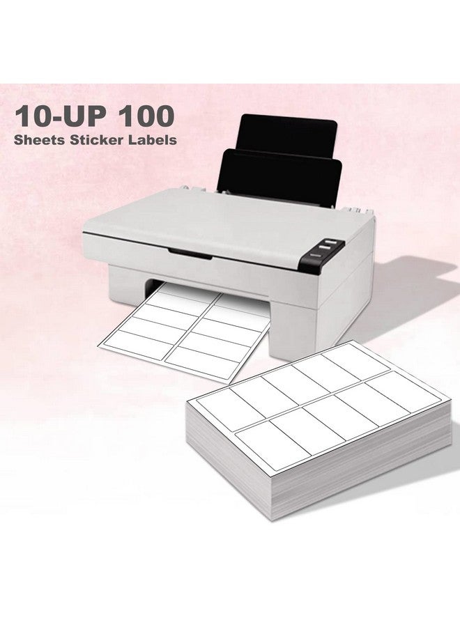 BESTEASY 2x4 Shipping Labels, FBA 10 Up Address mailing Labels, 100 Sheets Sticker Labels Compatible Laser/InkJet(1000 Labels) - Image 2