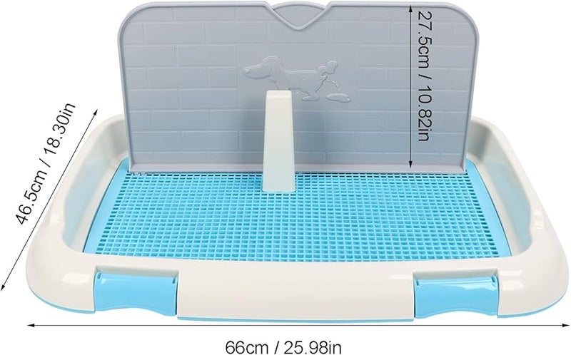 صينية زرقاء داخلية لحوض تواليت الكلاب مع غطاء حائط سهل التنظيف لحامل تدريب الجراء على استخدام المرحاض - Image 4