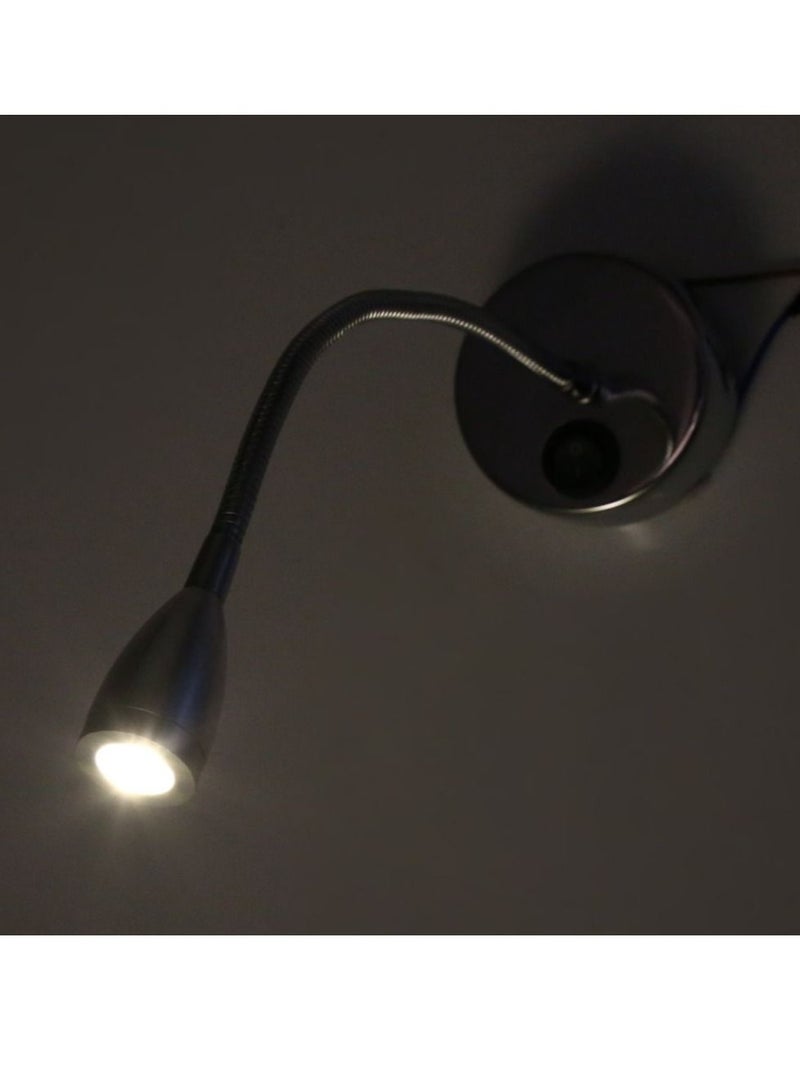 كابتن تيك LED Wall Lamps, 3W 85-265V Flexible Adjustable Gooseneck Bedroom Bedside Conical Wall Lamp Sconce Reading Light with Knob Switch for Bedroom, Office, Workbench, Studio(with Switch-Warm White) - Image 2