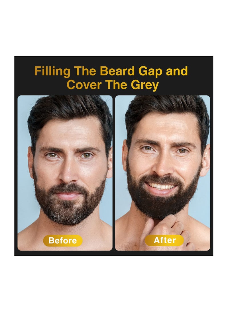 Excefore Beard Filler Stick, Beard Pen Cover Salt Beard To Black Beard Pencil Filler, For Men Filling Beard Gap Stick, Cover Facial Hair Patches Like a PRO - Image 2