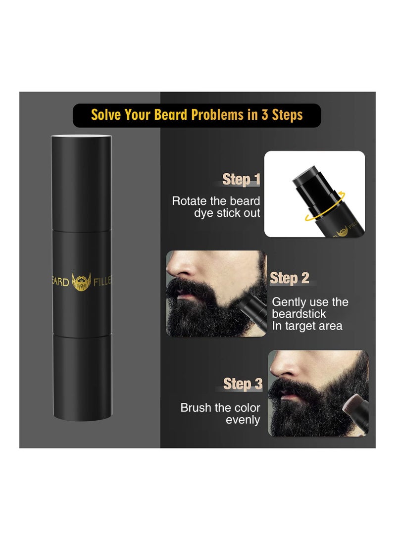 Excefore Beard Filler Stick, Beard Pen Cover Salt Beard To Black Beard Pencil Filler, For Men Filling Beard Gap Stick, Cover Facial Hair Patches Like a PRO - Image 3