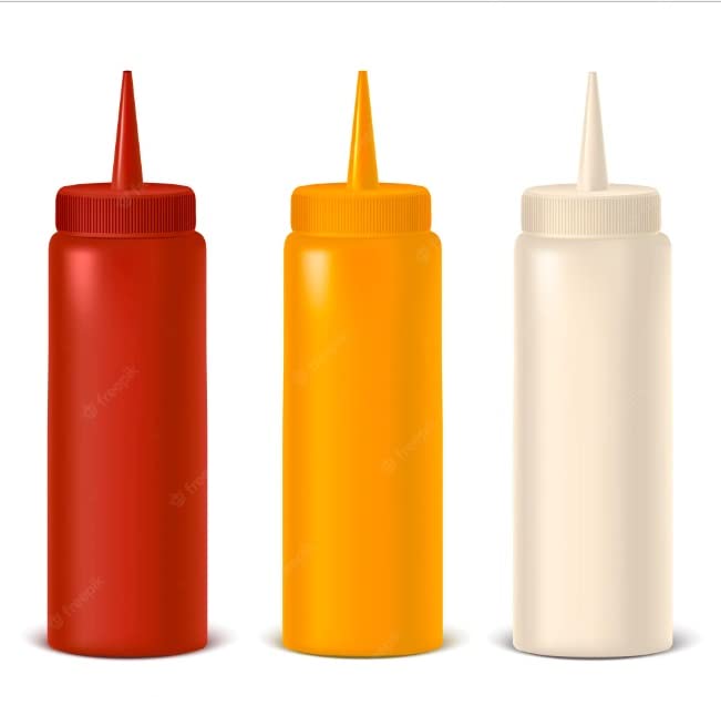 Glowick 3Pcs Plastic Bottle Ketchup Mustard Honey Sauce Bottle Mayo Squeeze Bottle Plastic Sauce Bottles for Ketchup BBQ Soy Sauce Syrup Condiments Mustard Mayo Sauce Ketchup Olive Oil Dressing - Image 1