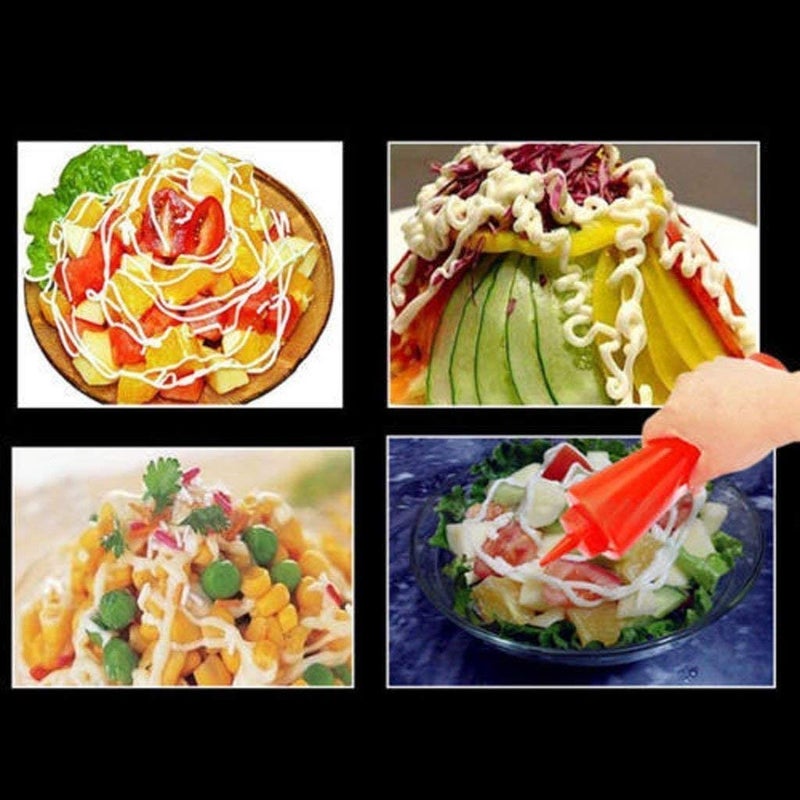 Glowick 3Pcs Plastic Bottle Ketchup Mustard Honey Sauce Bottle Mayo Squeeze Bottle Plastic Sauce Bottles for Ketchup BBQ Soy Sauce Syrup Condiments Mustard Mayo Sauce Ketchup Olive Oil Dressing - Image 3