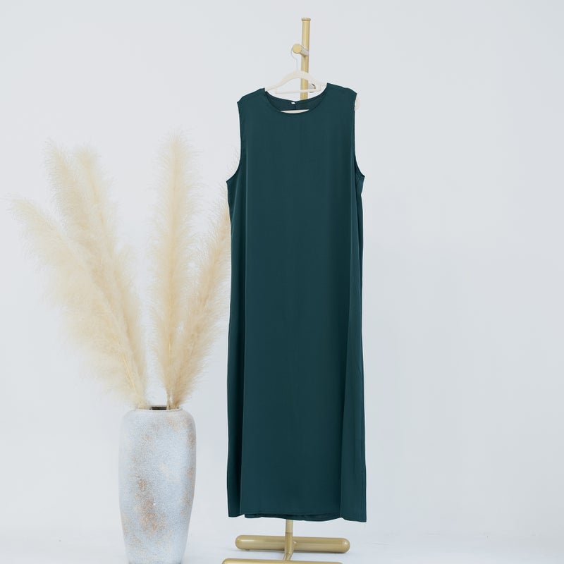 Loriya Solid Color Base Tank Dress LR635 Dark green inner wear LR635