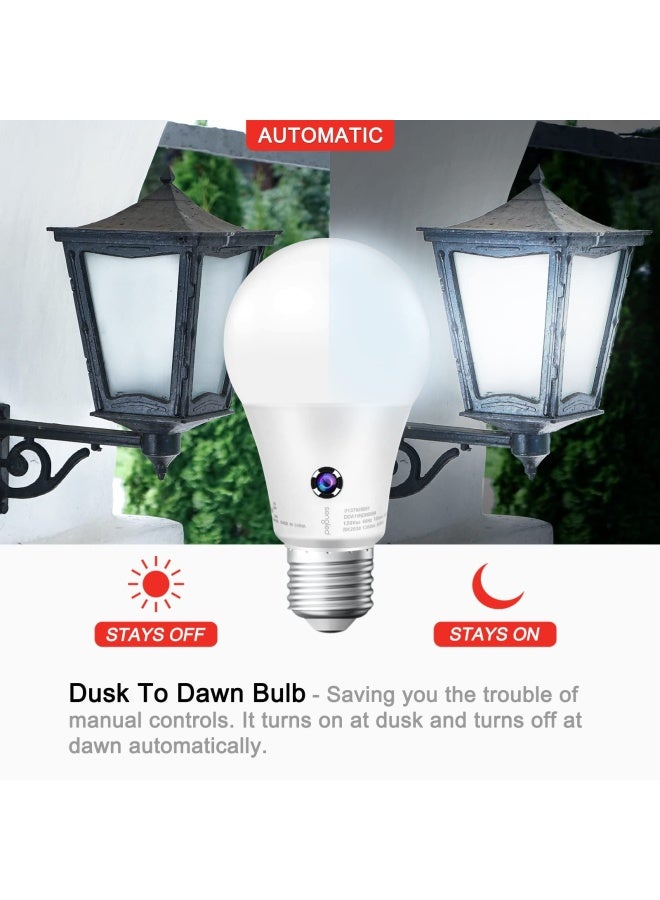 Sengled Dusk To Dawn Light Bulbs Outdoor 5000K Daylight Led Light Bulb 10.5 Watt Equivalent 1200Lm Automatic Dusk To Dawn Led Light Bulbs For Outdoor Lighting 3 Pack Ul Listed. - Image 2