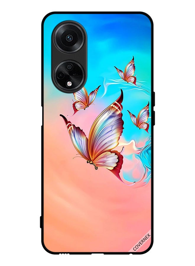 Covernex Protective Case Cover For Oppo A1 5G Butterflies Flying Over Paint Color - Image 1