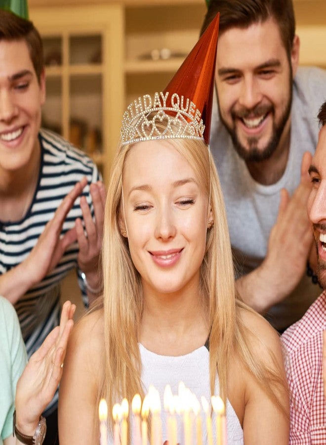 AOPRIE Birthday Tiara for Women - Gold AB Queen Headband with Rhinestone Crystal Decor - Image 3