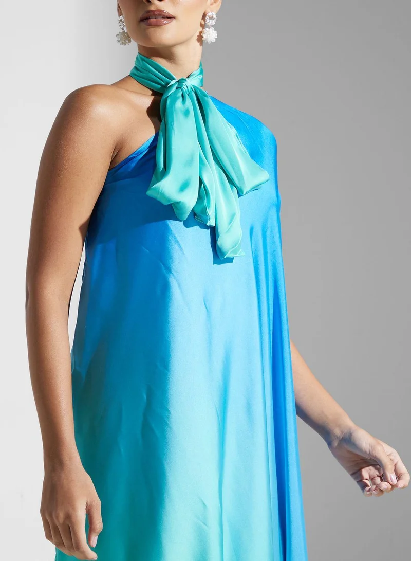 Golden Apple Tie Up Neck  Dress
