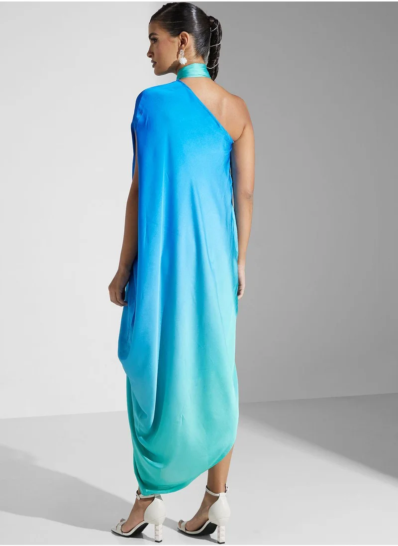 Golden Apple Tie Up Neck  Dress