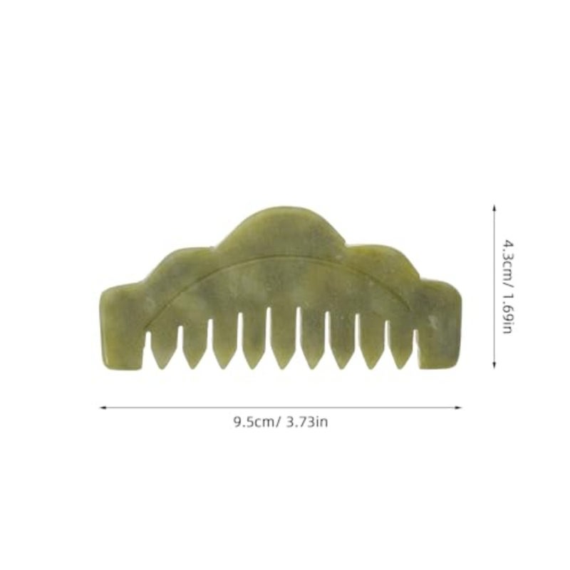 2pcs Jade Scalp Comb - Gua Sha Hair Comb - Head Massage - Multi-Functional Scalp Tools for Head Caring Relaxation - Image 2