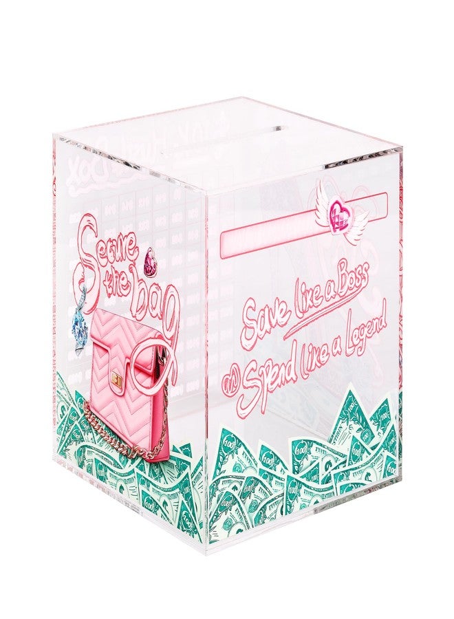 صندوق تحدي توفير المال 10K Smash Box، حصالة نقود أكريليك شفافة للبالغين، خزنة نقود قابلة للكسر، صندوق لجمع النقود والعملات المعدنية، حجم كبير (6.7 بوصة) - Image 3