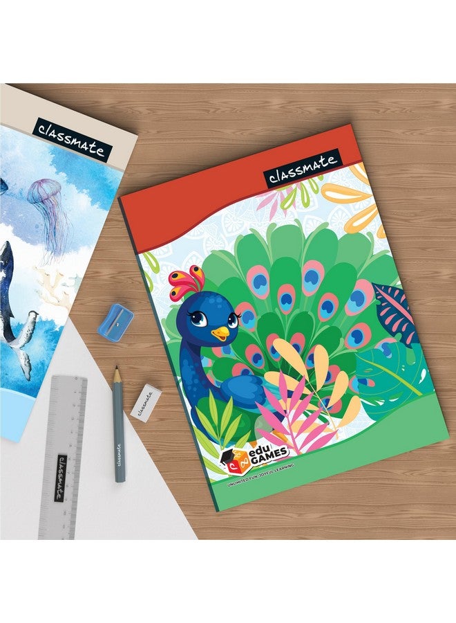 Classmate Notebook - Single Line, 172 Pages, 240 mm x 180 mm - Pack Of 4 - Image 2