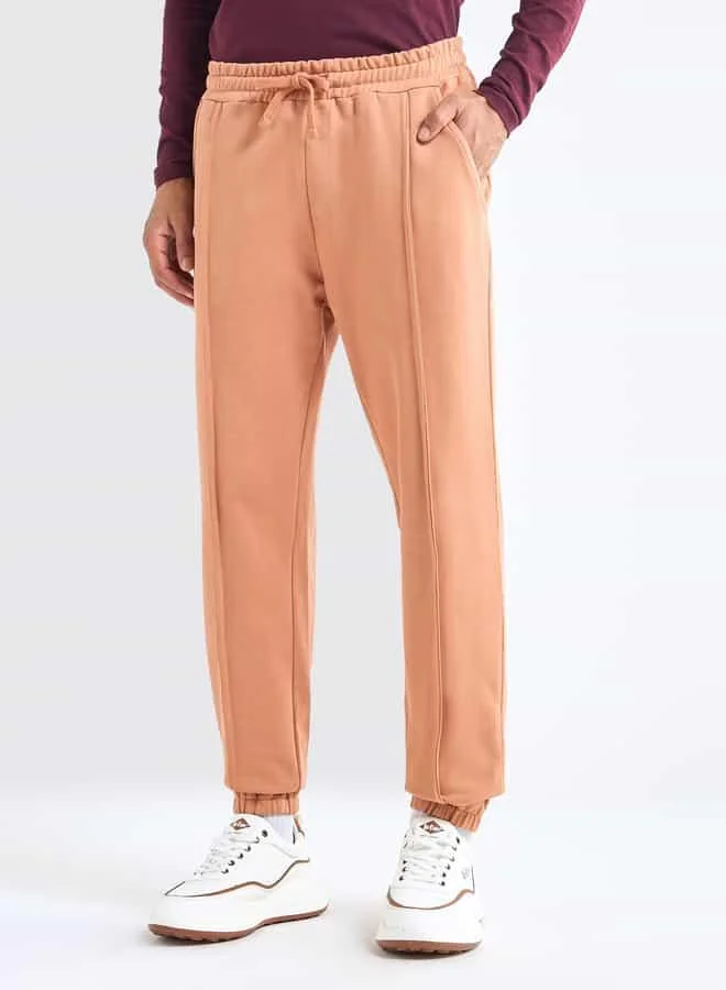 Splash FAV Solid Regular Fit Joggers with Flexi Waistband and Pockets