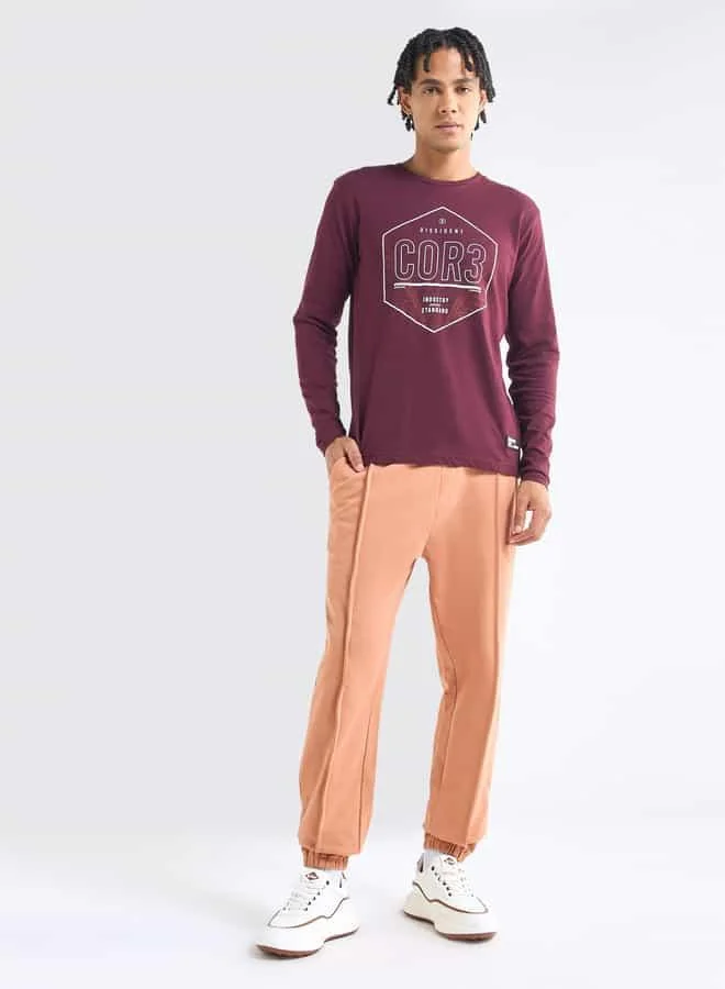 Splash FAV Solid Regular Fit Joggers with Flexi Waistband and Pockets
