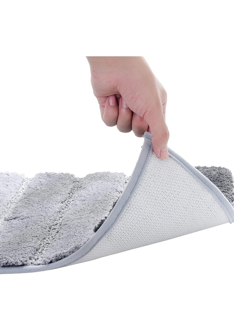 TYCOM Bathroom Rugs Bath Mat Non Slip Fluffy Soft Plush Microfiber Shower Carpet Rug Washable Non-Slip Carpet Mat for Bathroom Floor 50 By 80 CM Dark Blue.  - Image 5