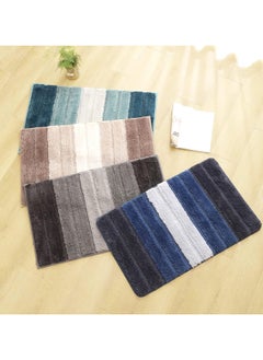 TYCOM Tycom Bathroom Rugs Bath Mat Non Slip Fluffy Soft Plush Microfiber Shower Carpet Rug Washable Non-Slip Carpet Mat for Bathroom Floor 50 By 80 CM Dark Blue.  - Image 2