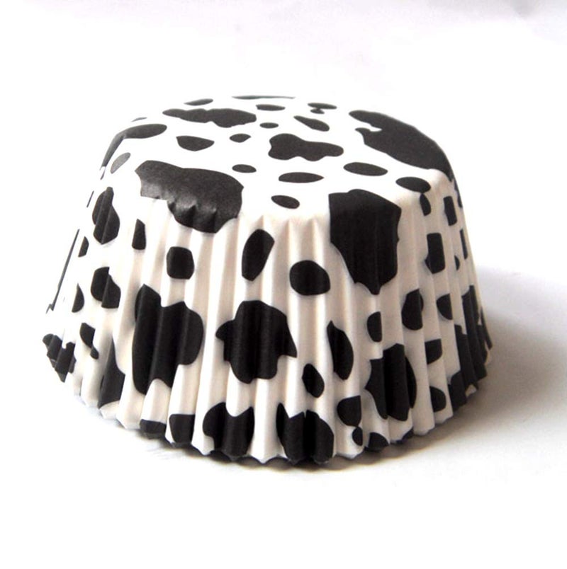 Lucky Star Cow Animal Paper Muffin Cupcake Liners case Birthday Baking Cups Holders 100 pcs,Standard Size 2x1.25inch - Image 1