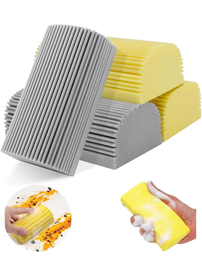 PROMASS Damp Duster, 4 Pcs Reusable Duster Sponge Household Multi-Function Dusting Sponge for Cleaning