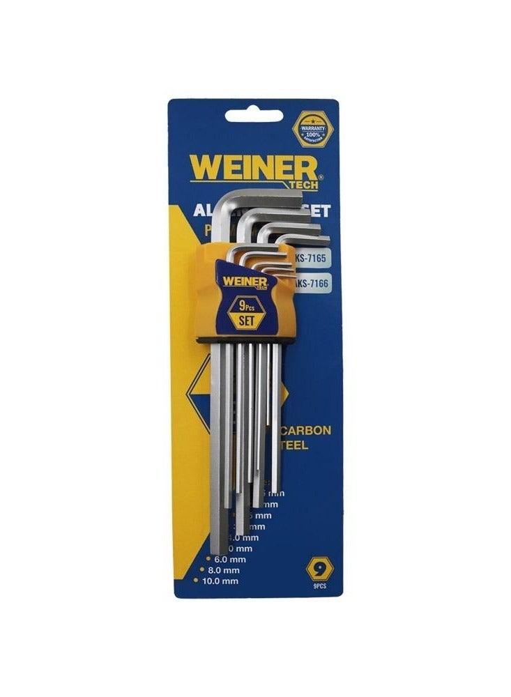 Weiner Tech 9-Piece Allen Key Set – High-Carbon Steel, L-Type Hex Wrench Kit