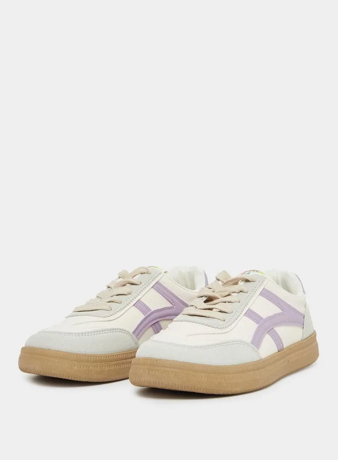 Styli Styli Panelled Lace Up Sneakers