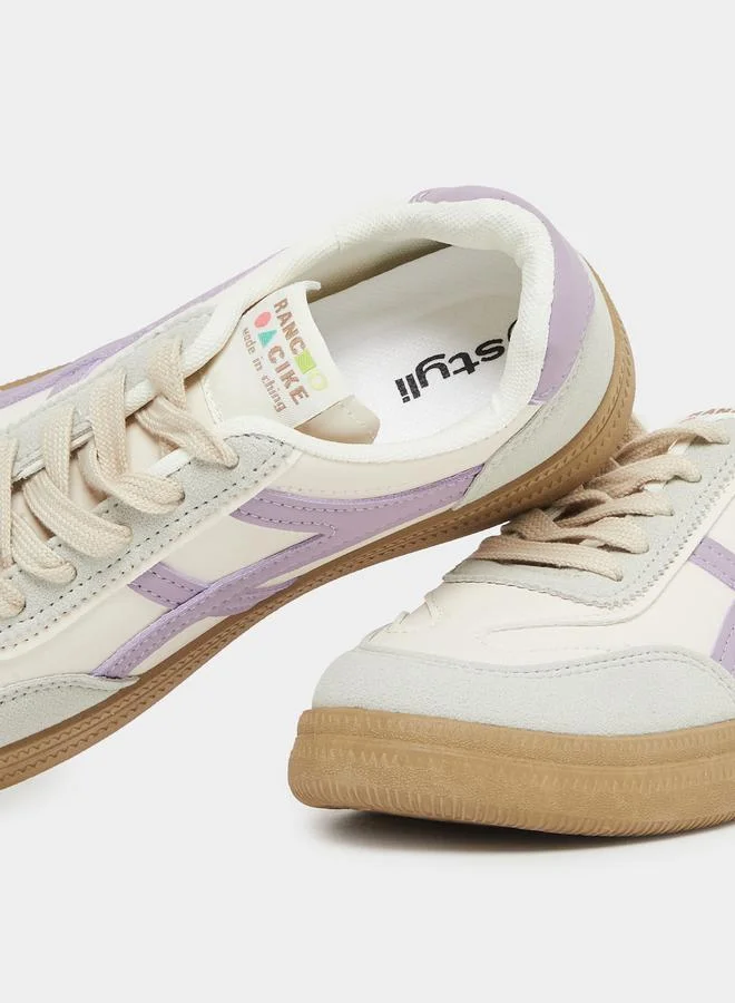 Styli Styli Panelled Lace Up Sneakers