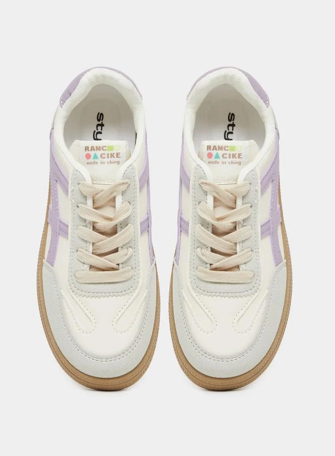 Styli Styli Panelled Lace Up Sneakers