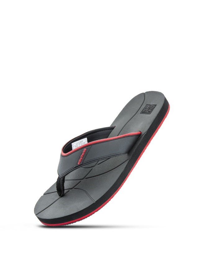 Puca Men's Slippers for Comfortable walk | Slippers for men | Soft and light weight Slippers | Court Black - Image 1