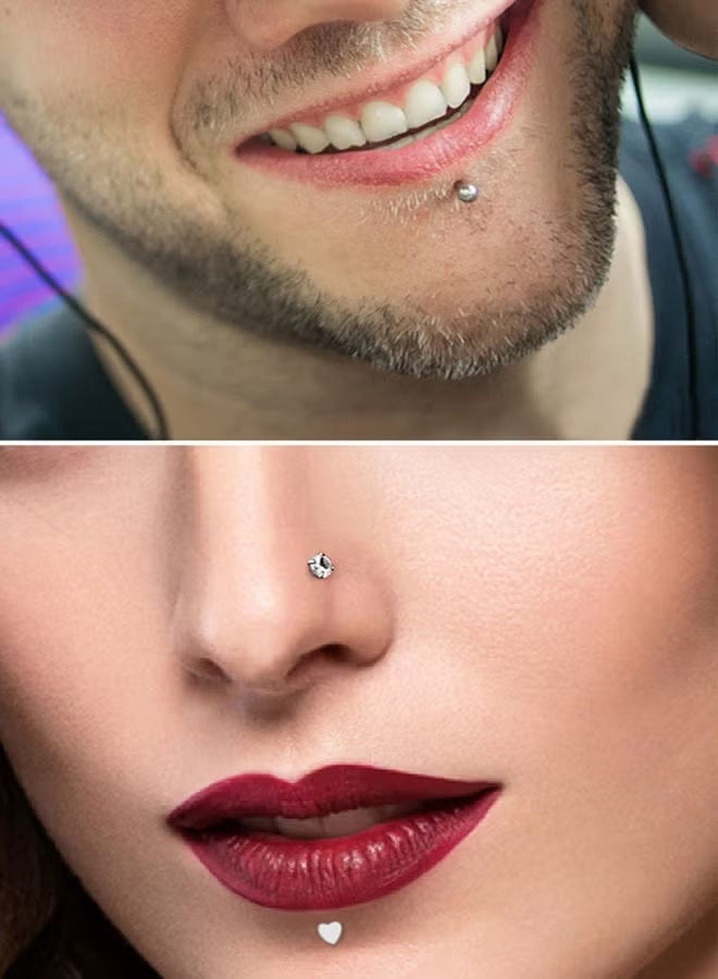 ليمون ١٢ قطعة من أقراط الشفاه المصنوعة من الفولاذ المقاوم للصدأ، للرجال والنساء، أقراط غضروفية، أقراط تراغوس حلزونية الشكل، مجوهرات ثقب الأذن - Image 4