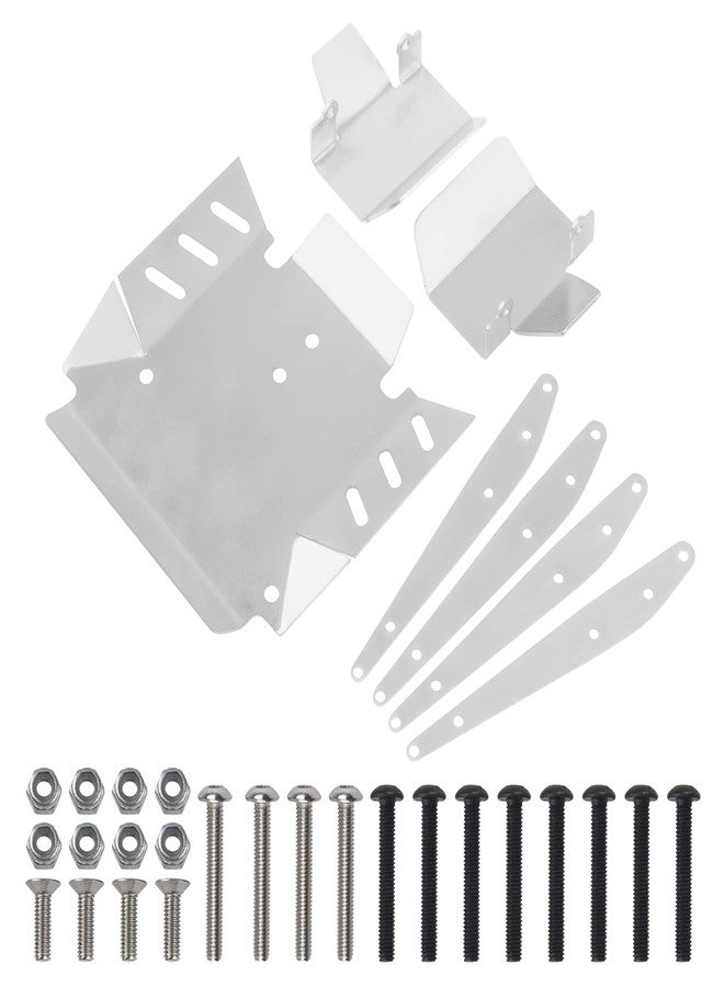 Vgoohobby Stainless Steel Chassis Armor Guard Protective Skid Plate Protection Compatible with Axial RBX10 Ryft AXI03005 AXI03009 1/10 RC Crawler Car - Image 1