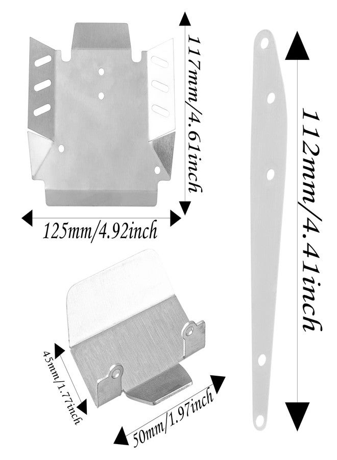 Vgoohobby Stainless Steel Chassis Armor Guard Protective Skid Plate Protection Compatible with Axial RBX10 Ryft AXI03005 AXI03009 1/10 RC Crawler Car - Image 2