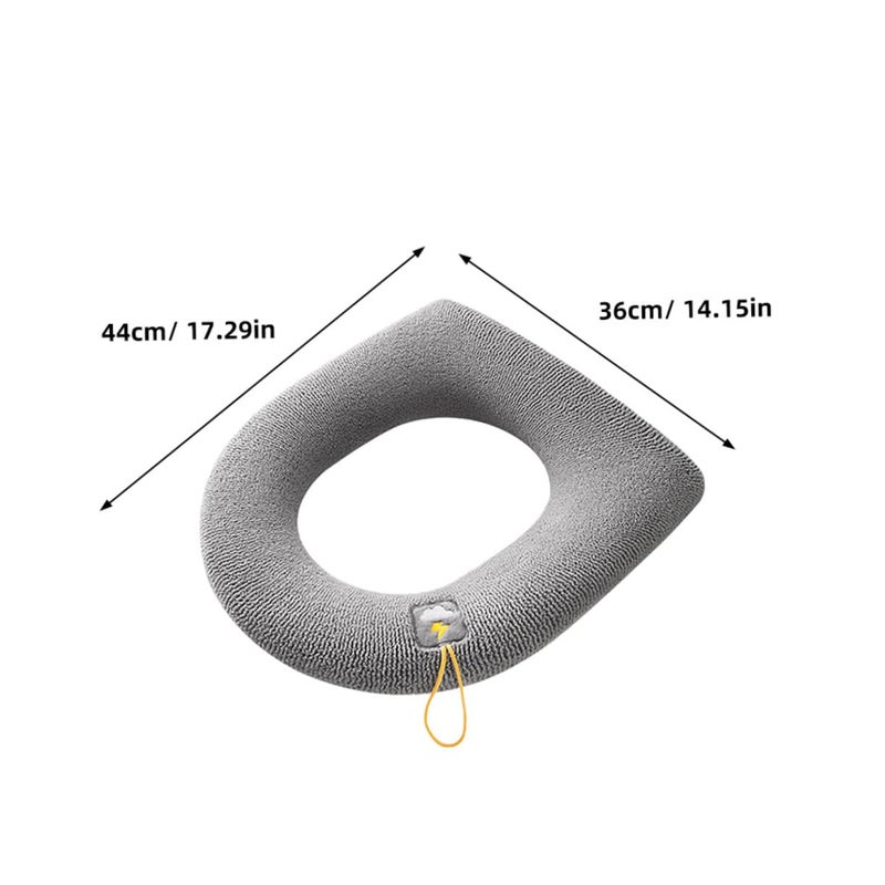 Thickened Washable Toilet Seat Cover Fluffy Bathroom Pad Elderly Friendly Soft Cushion - Image 3