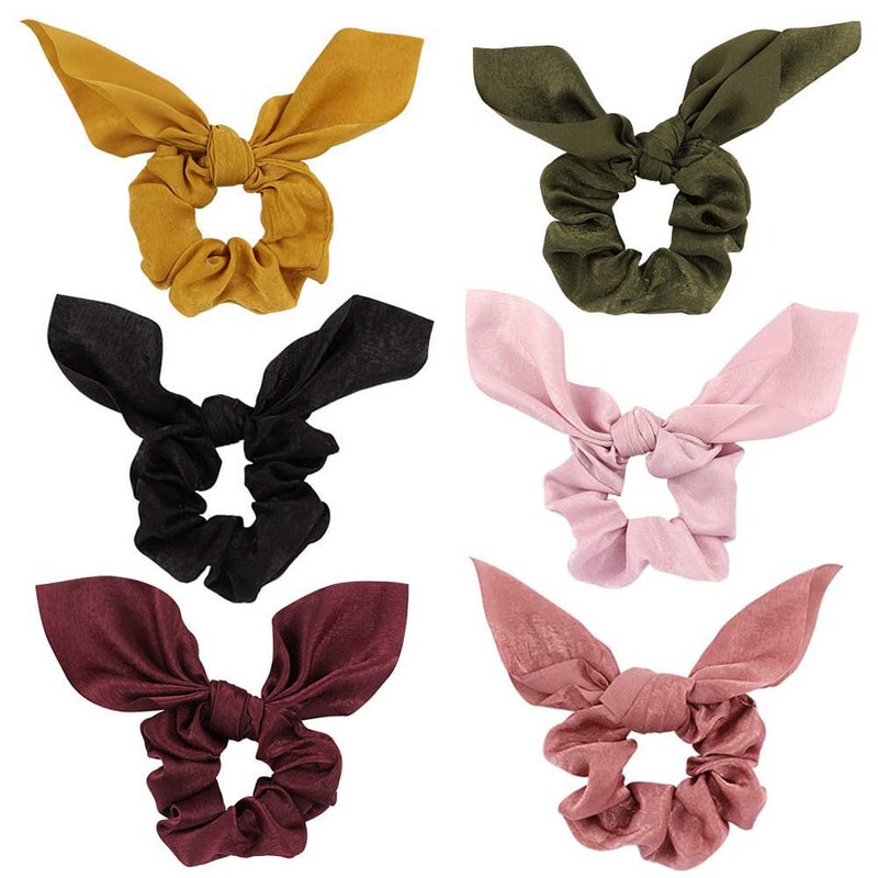 Jaciya Satin Silk Scrunchies - Women's Hair Ties for Ponytails, Thick Hair, and No Damage - Image 1