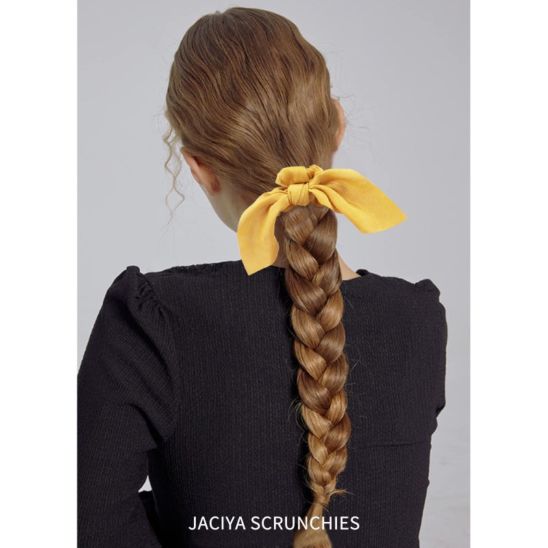 Jaciya Satin Silk Scrunchies - Women's Hair Ties for Ponytails, Thick Hair, and No Damage - Image 4