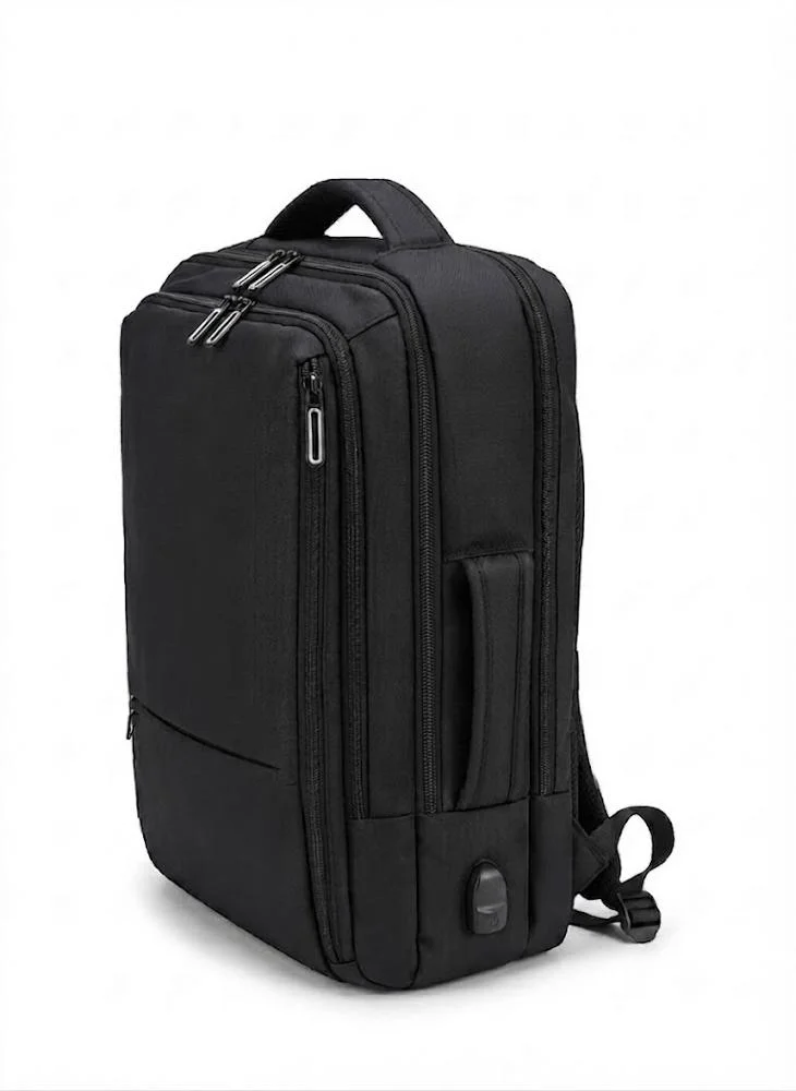 Viny Black Viny Men's Laptop Backpack – Multi-Compartment Business Bag – Fits 13-inch Laptop – College, Office & Travel – Black for Men | Best Price UAE