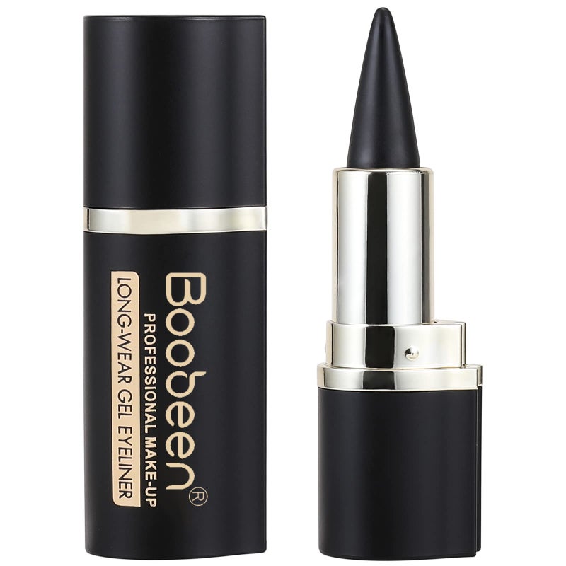 Boobeen Black Eyeliner Pencil Quick Drying Waterproof Smudgeproof All Day Gel Eyeliner Create Statement Eye Look - Image 3