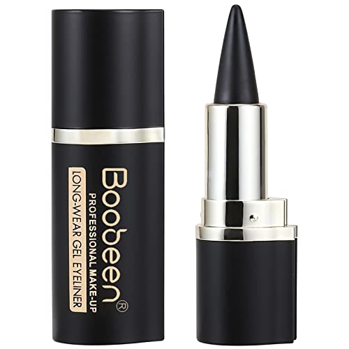 Boobeen Black Eyeliner Pencil Quick Drying Waterproof Smudgeproof All Day Gel Eyeliner Create Statement Eye Look - Image 1