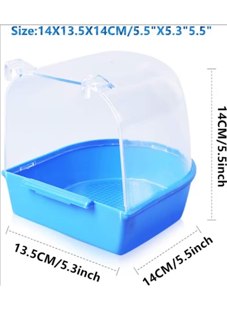 Premium Enclosed Bird Bathtub – Splash-Proof Bath Box for Canaries, Budgies, & Cockatiels – Assorted Colors. - Image 3